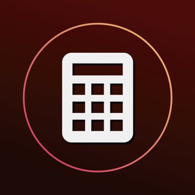 hesap makinesi simgesi vektör illüstrasyonu