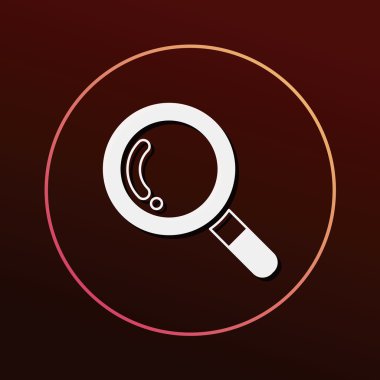 Büyüteç simgesini vektör çizim