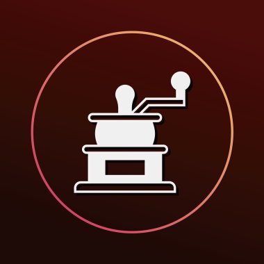 kahve makinesi ikon vektör illüstrasyonu
