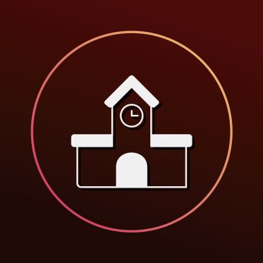 okul binası simge vektör çizim vektör çizim