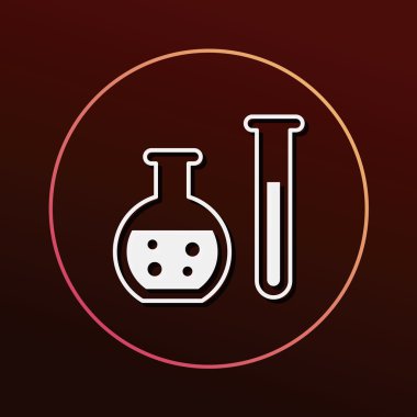 Deney kabı simge vektör çizim