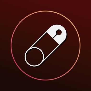 çengelli iğne simge vektör çizim