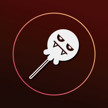 Cadılar Bayramı şeker simge vektör çizim