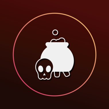 Cadılar Bayramı zehir simge vektör çizim