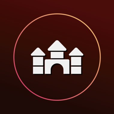 Bebek oyuncak tuğla simge vektör çizim
