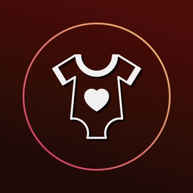 bebek giysisi ikonu vektör illüstrasyonu