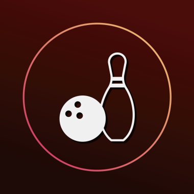 Bowling ikonu vektör illüstrasyonu