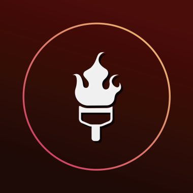 Meşale simgesi vektör illüstrasyonu