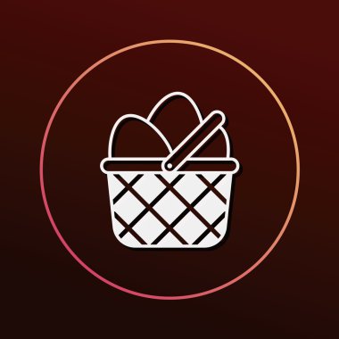 Paskalya yumurtası ikonu vektör çizimi