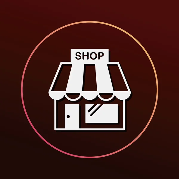 Icono de la tienda de compras vector ilustración — Vector de stock