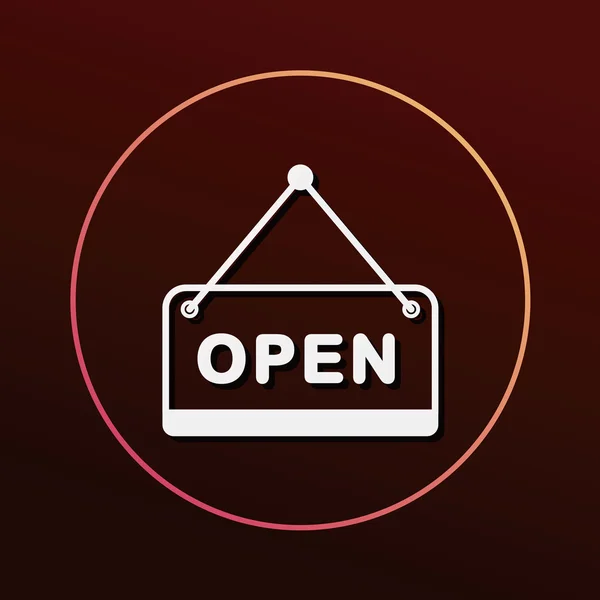Boutique open icon illustration vectorielle — Image vectorielle