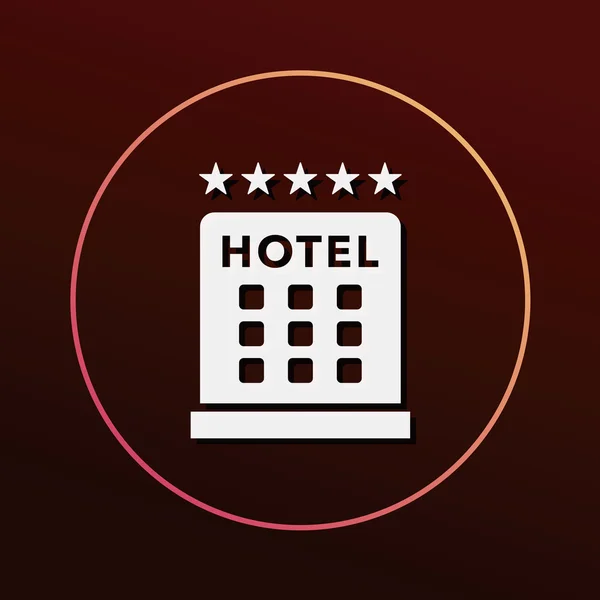 Hotel pictogram vector illustratie — Stockvector