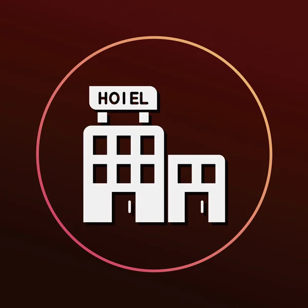 Hotel icon vector illustration — Stock Vector
