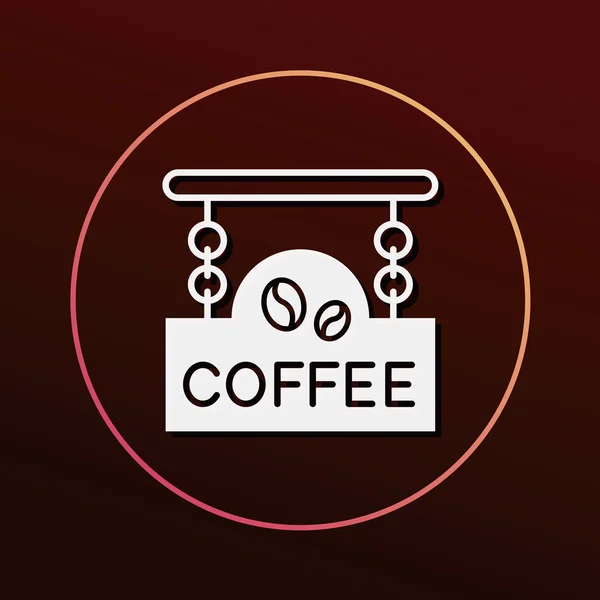 Kahve Dükkanı işareti simge vektör çizim — Stok Vektör