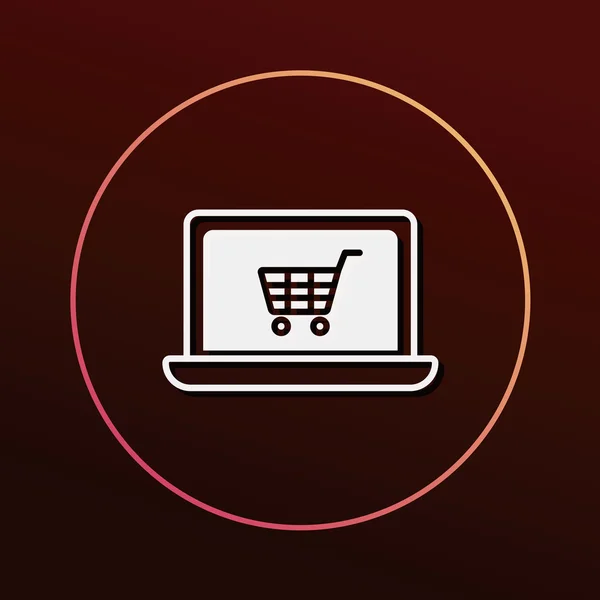 Çevrimiçi alışveriş simgesi vektör illüstrasyonu — Stok Vektör