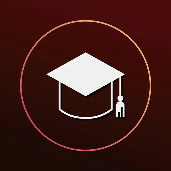 Illustration vectorielle d'icône de chapeau de graduation — Image vectorielle
