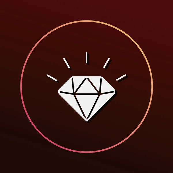 Diamant ikon vektor illustration — Stock vektor