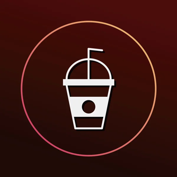 Illustrazione vettoriale icona caffè ghiaccio — Vettoriale Stock