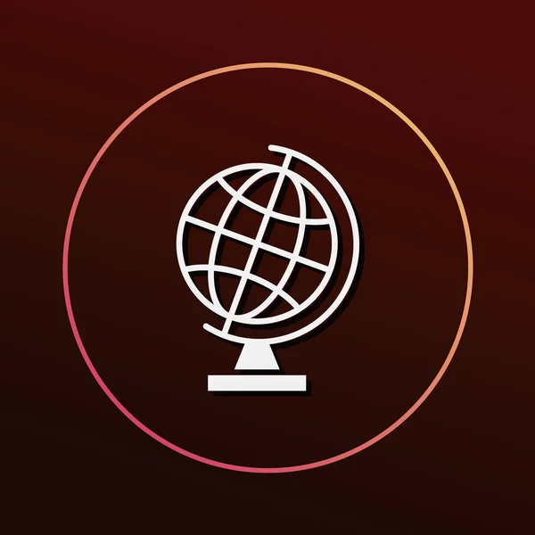 Illustrazione vettoriale icona globo — Vettoriale Stock