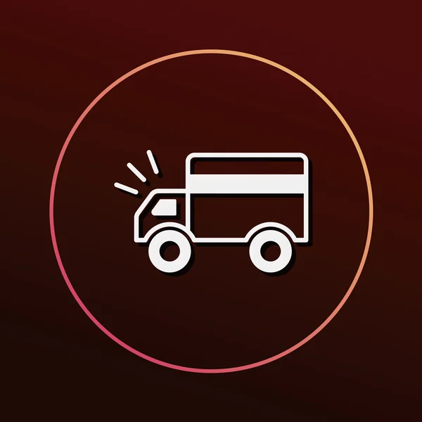 Ilustração do vetor ícone do caminhão de carga —  Vetores de Stock