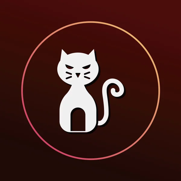 Halloween kočka ikona vektorové ilustrace — Stockový vektor
