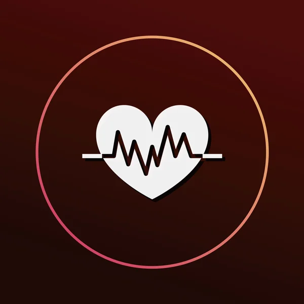 Illustrazione vettoriale icona ECG — Vettoriale Stock