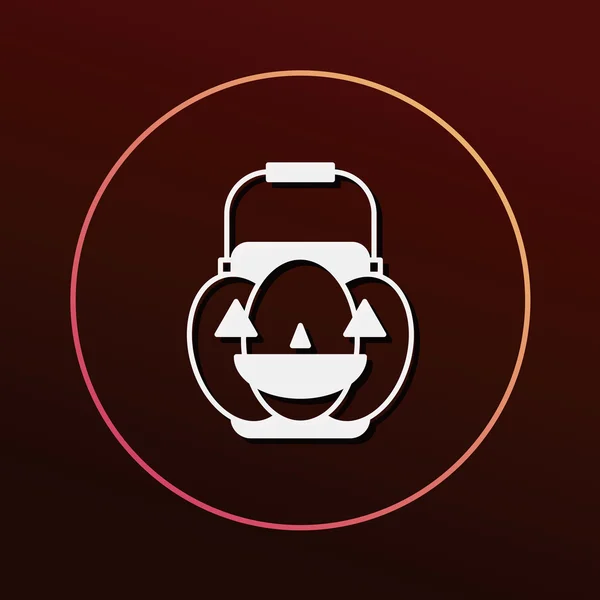 Halloween calabaza icono vector ilustración — Vector de stock