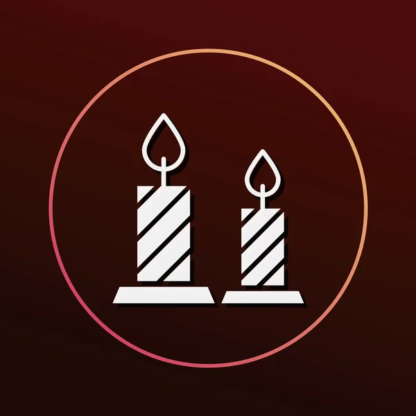 Halloween candela icona vettoriale illustrazione — Vettoriale Stock