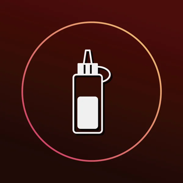 Sauce Flasche Symbol Vektor Illustration — Stockvektor