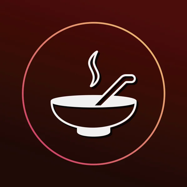 Vektorová ilustrace ikony polévky — Stockový vektor
