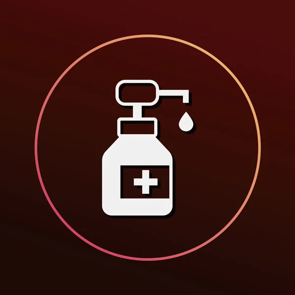 Medizin Flasche Symbol Vektor Illustration — Stockvektor