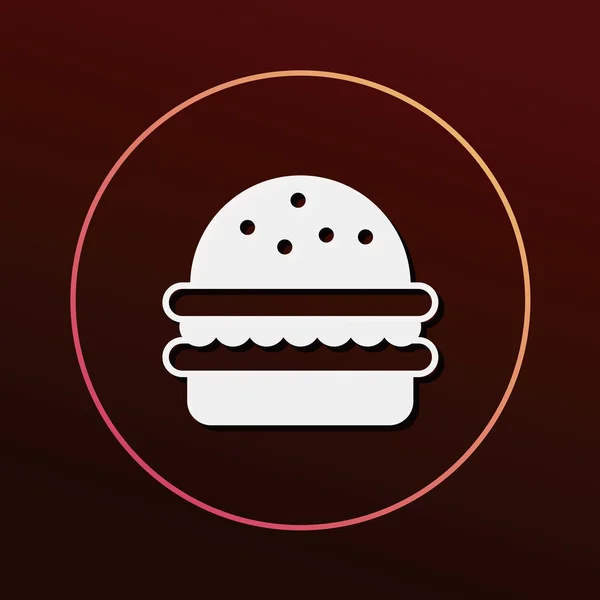 Hamburger ikonu vektör illüstrasyonu — Stok Vektör