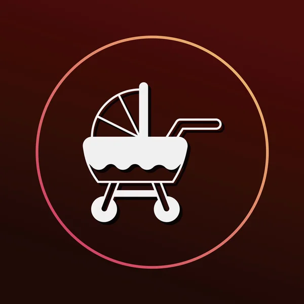 Carruajes de bebé icono vector ilustración — Vector de stock