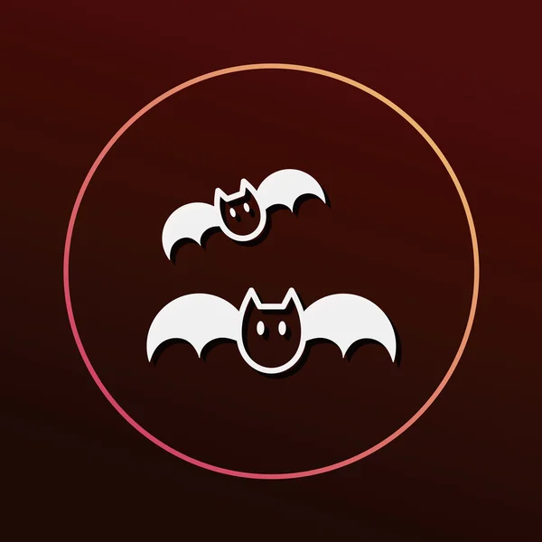 Halloween murciélago icono vector ilustración — Archivo Imágenes Vectoriales