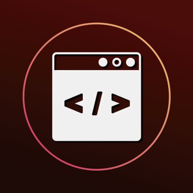 Web sayfası ikon vektör illüstrasyonu