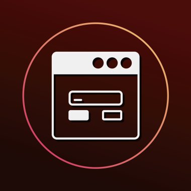 Web sayfası ikon vektör illüstrasyonu