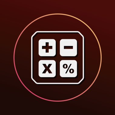 hesap makinesi simgesi vektör illüstrasyonu