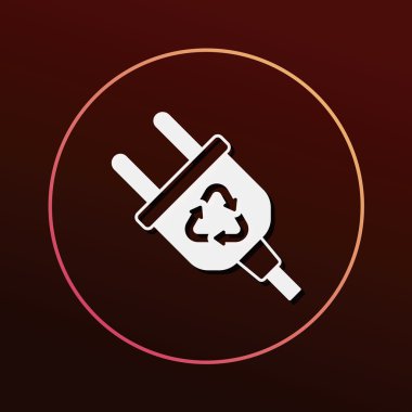 Çevre koruma kavramı enerji simge vektör çizim kaydetme