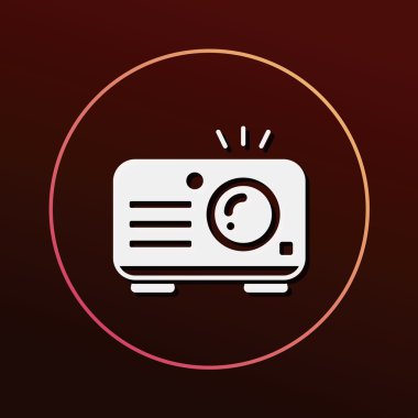 Video oynatıcı ikon vektör illüstrasyonu