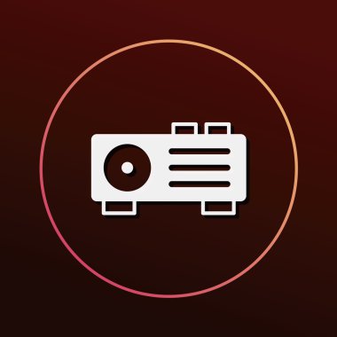 Video oynatıcı ikon vektör illüstrasyonu