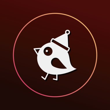 Noel kuş simge vektör çizim