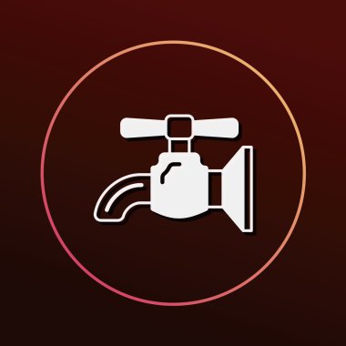 Musluk simgesi vektör illüstrasyonu