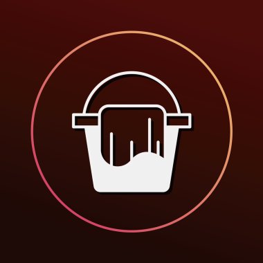 su kovası ikonu vektör illüstrasyonu