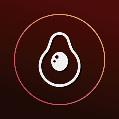 meyveler avokado simge vektör çizim