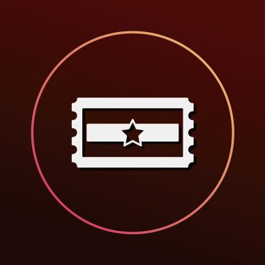 film bileti ikonu vektör illüstrasyonu