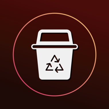 Çöp kutusu vektör illüstrasyonuName