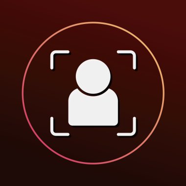 Kamera otomatik odaklama simge vektör çizim