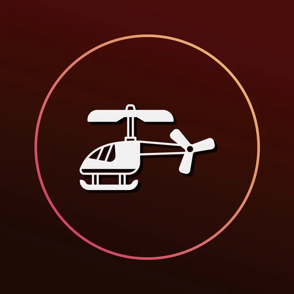 Brinquedo helicóptero ícone vetor ilustração — Vetor de Stock
