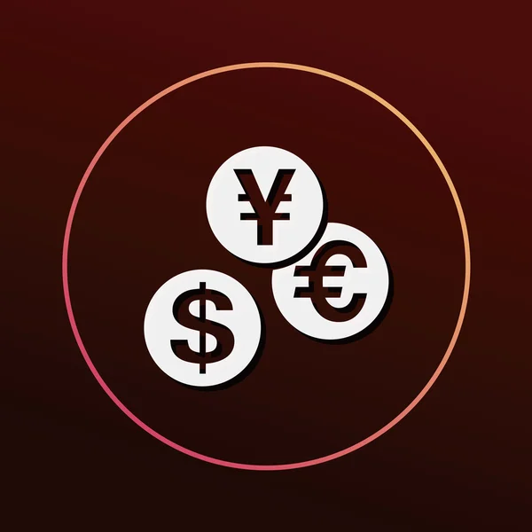 Dinero financiero símbolo icono vector ilustración — Vector de stock