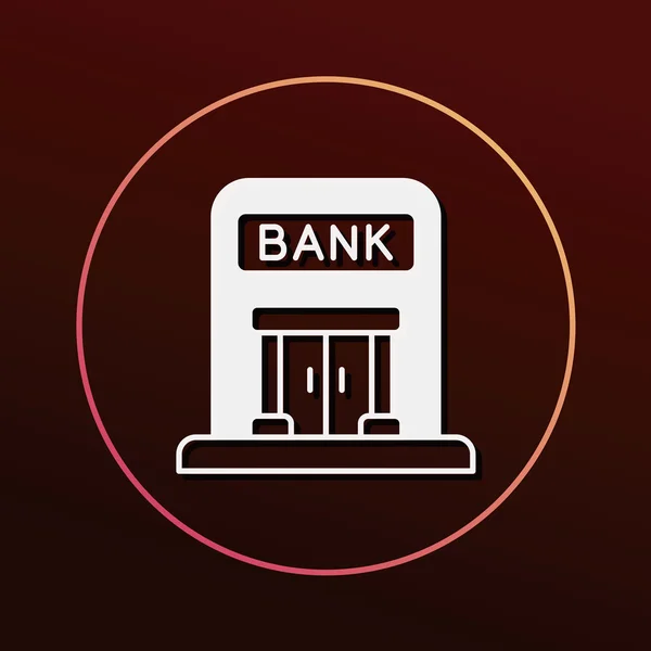 Financiële bank ATM-pictogram vectorillustratie — Stockvector